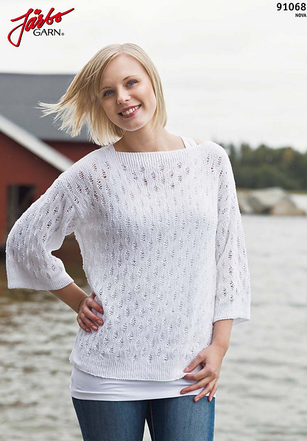 91068. JUMPER – STICKAD PÅ TVÄREN
