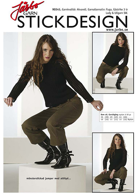 90341. Mönsterstickad jumper med attityd