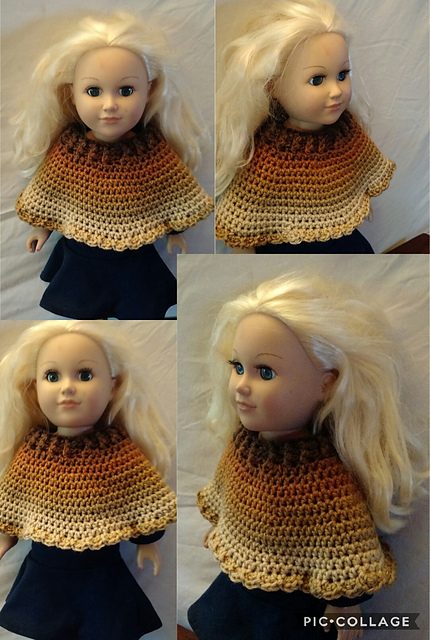 18' American Girl Doll Poncho