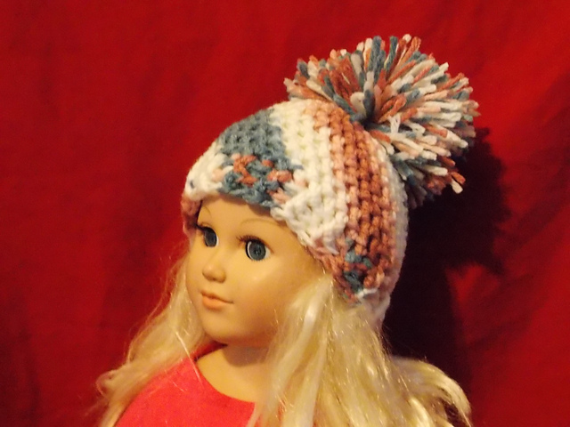 18' American Girl Doll Pom Pom Hat