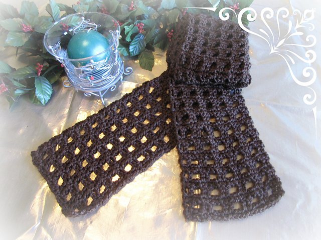 Gingerbread Holiday Memories Crochet Scarf