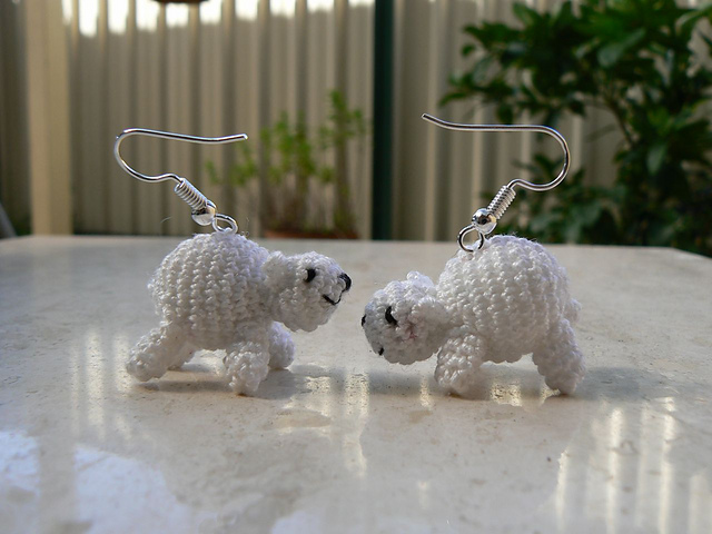 Polar bear earrings
