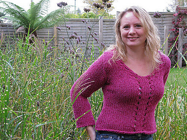 Sweater with Eyelet Detail