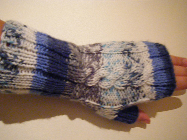 Fingerless Gloves with a Twist