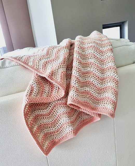 Peaches & Cream Ripple Blanket
