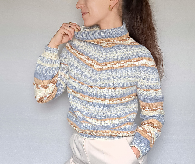 【RonHerman】Paper Mix Mesh Knit Pullover Ravelry: MIX Sweater pattern by Marta Jegierska