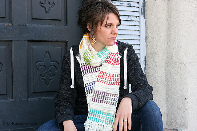 Scrappy Mandala Scarf