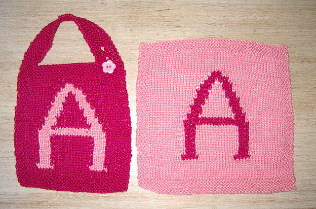 Letter A bib and cloth set