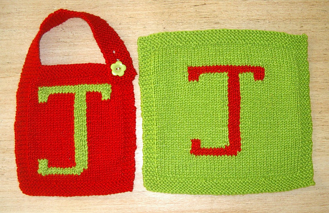 Letter J bib and cloth set