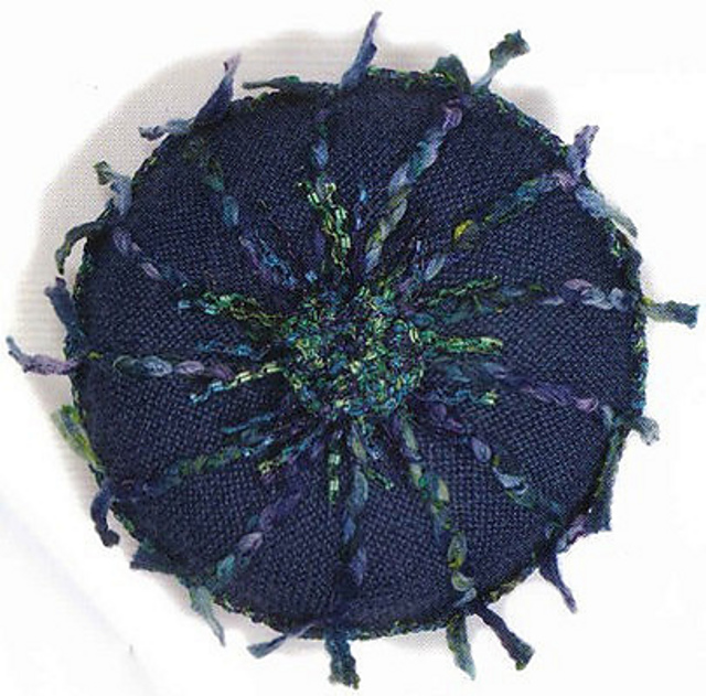 Blue Radial Cushion
