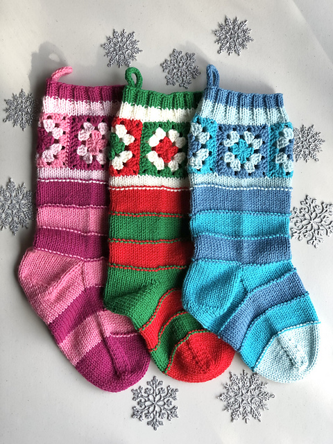 SquareKnit Christmas Stocking