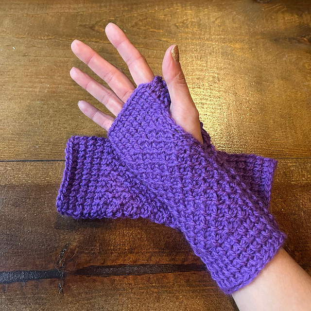 Tunisian Fingerless Gloves