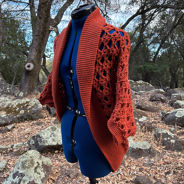 Timeless Lattice Cocoon Cardigan