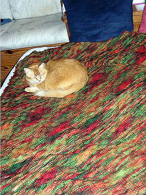 Diagonal Basketweave Afghan