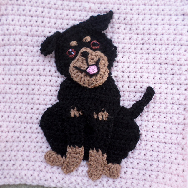 Copytec Rottweiler Patch 65x75mm - Mit Klett Für Jacke & Uniform