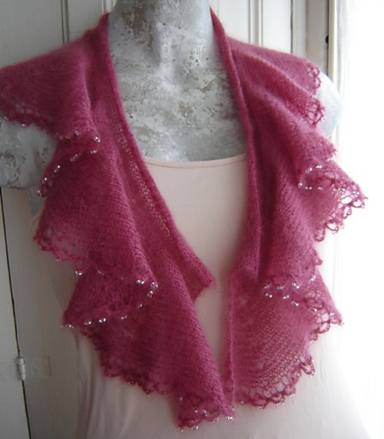 beaded frill scarf