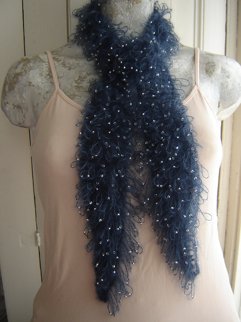 beaded loop scarf