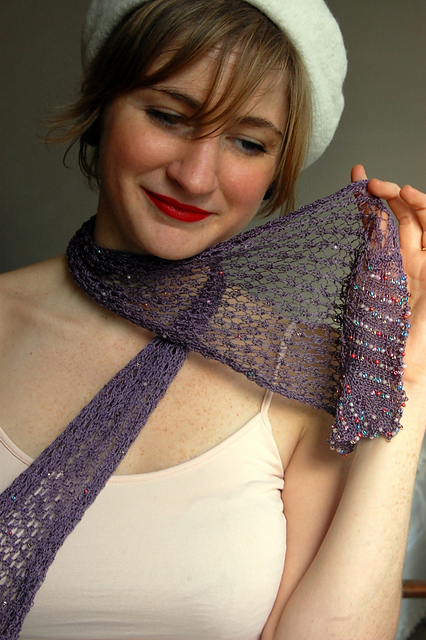 beaded scarf (Daisy)