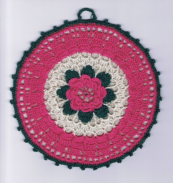 Antique Rose Potholder