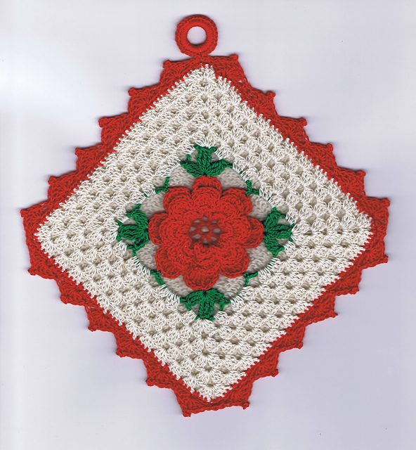 Single Flower Potholder #9466