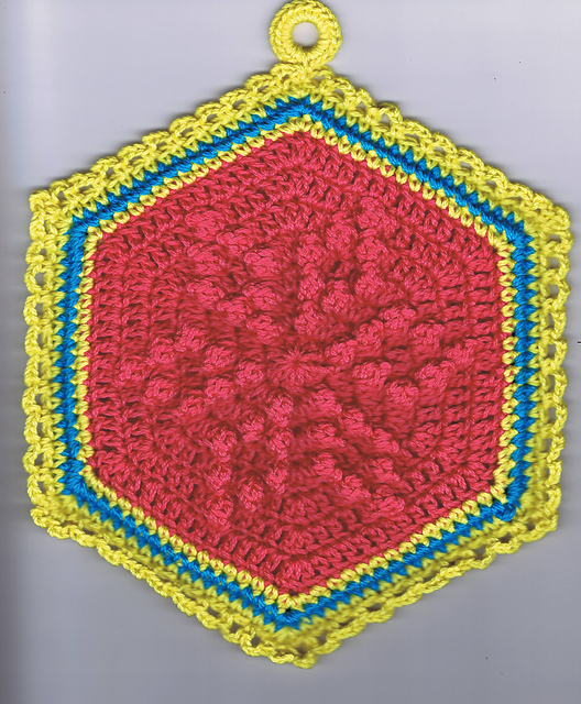 Yellow Popcorn Potholder