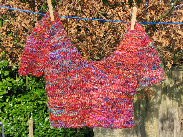 recycled sari silk short sleeved crop top cardigan