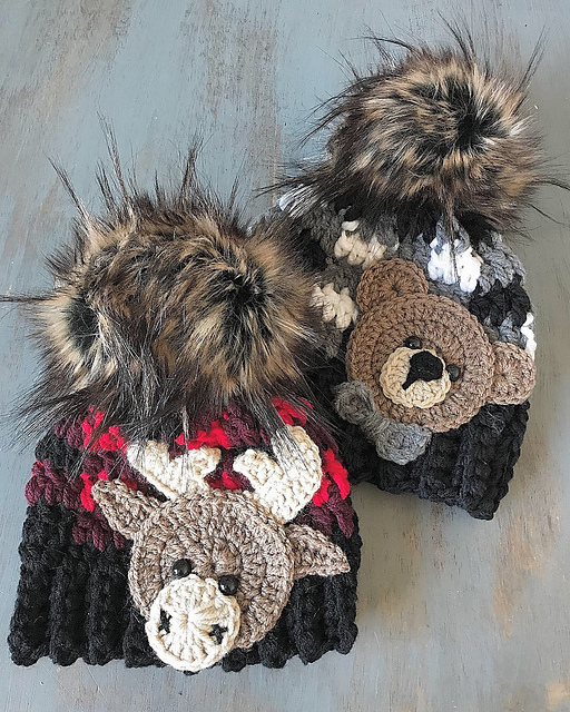 Buffalo Plaid Hat w/ Animals