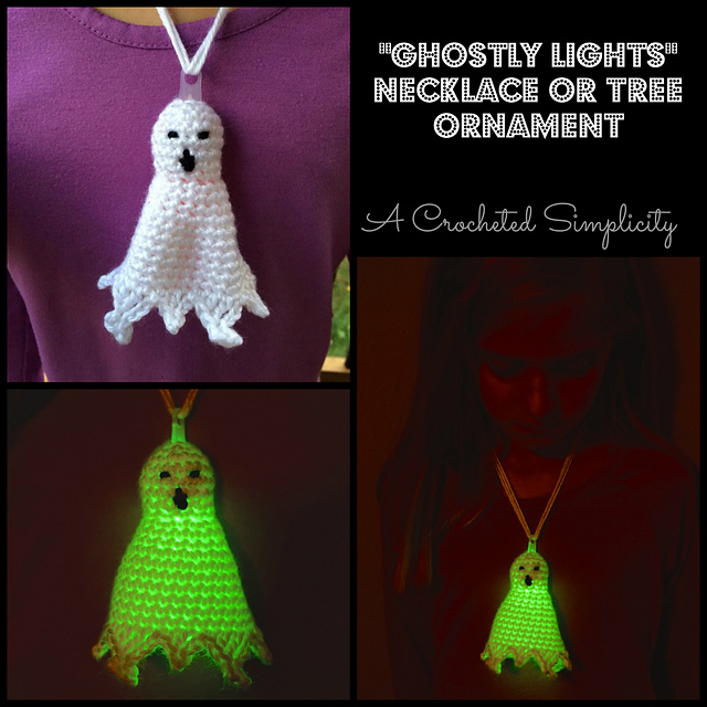 "Ghostly Lights" Necklace or Tree Ornament