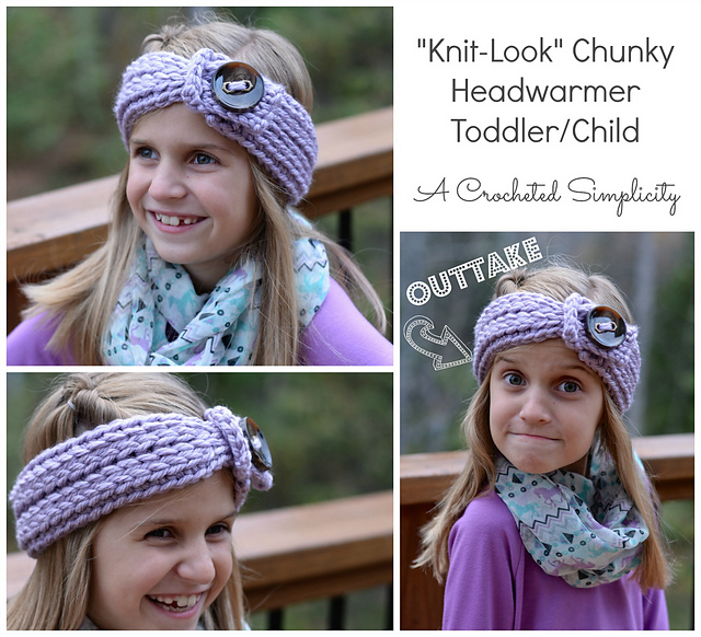 "Knit-Look" Chunky Child Headwarmer