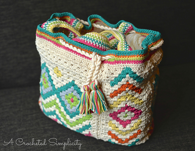 Boho Chic Mosaic Tote Bag