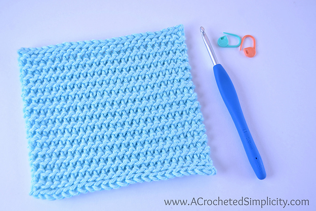 "Knit-Look" Garter Stitch Dishcloth