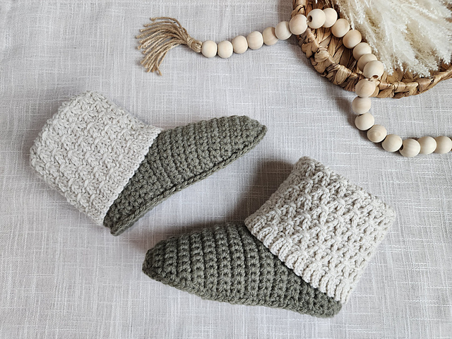 Fireside Crochet Slipper Boots
