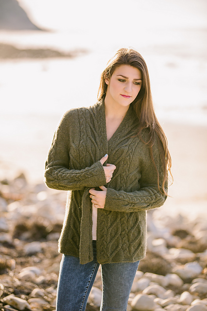 Jennifer's Beanstalk Cable Cardigan