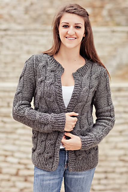 Jennifer's Glitz Cable Cardigan