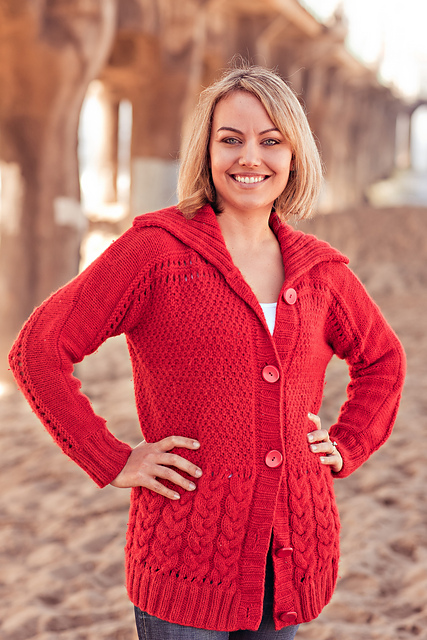 Jade Ruby Cable Cardigan