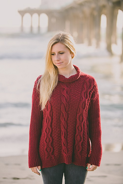 Double Moss Cable Pullover