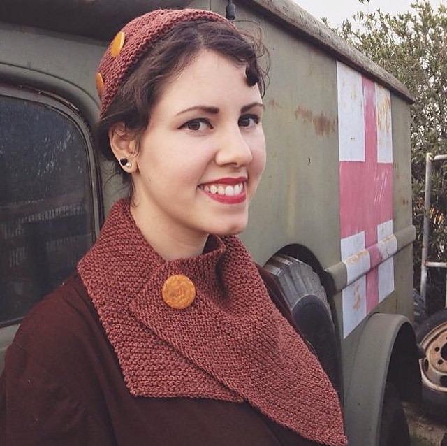 Novel Cowl Necktie and Beret
