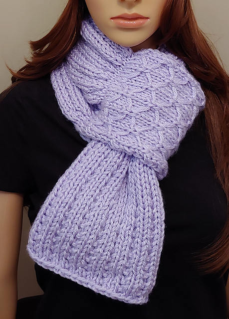Lilac Lattice Scarf