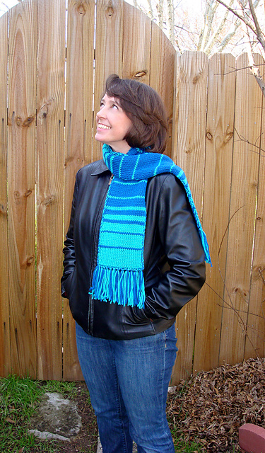 Fabulous Fibonacci Double-Knit Scarf