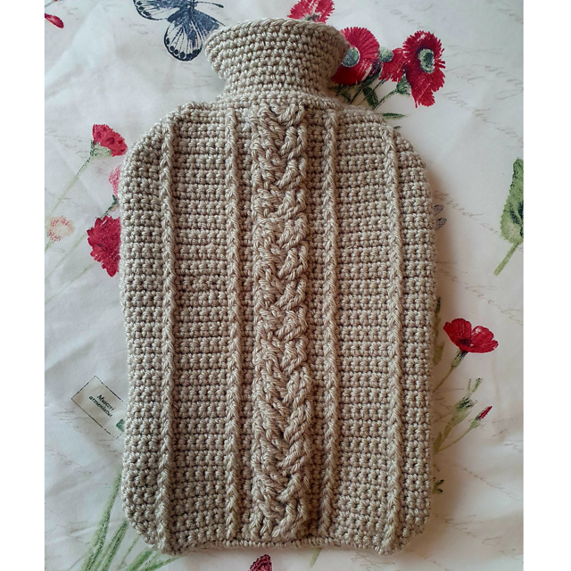 Cable Hot Water Bottle Cover