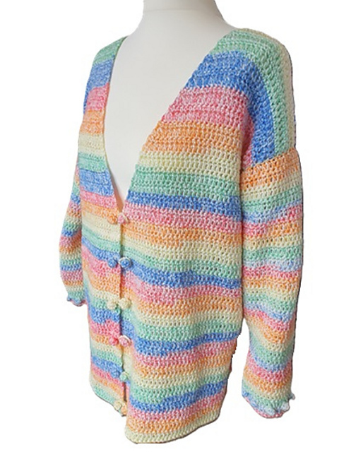 Rainbow Stripe Cardigan