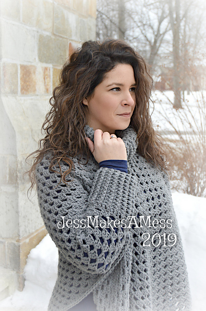 Granny square poncho