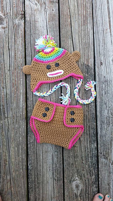 Sock Monkey Baby set