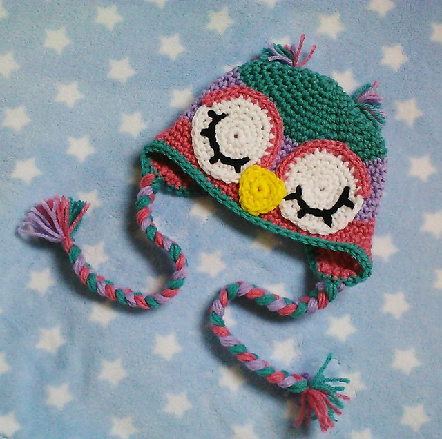 Owl infant hat