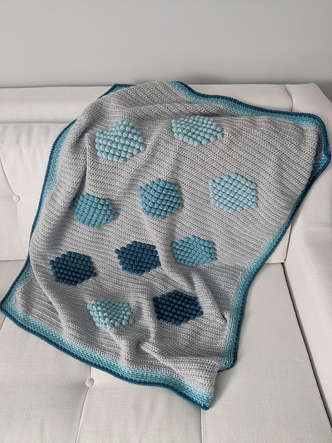 Hexagon Bobble Baby Blanket