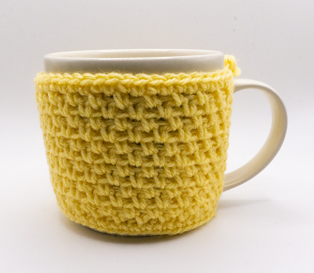 Moss Stitch Cup Cozy