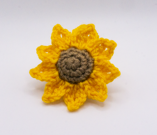 Sunflower Pointed Bag Charm