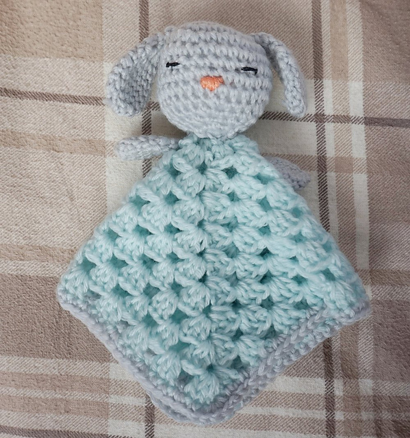 Bunny Lovey Baby Safety Blanket