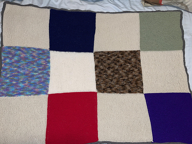 Number Knit Baby Blanket