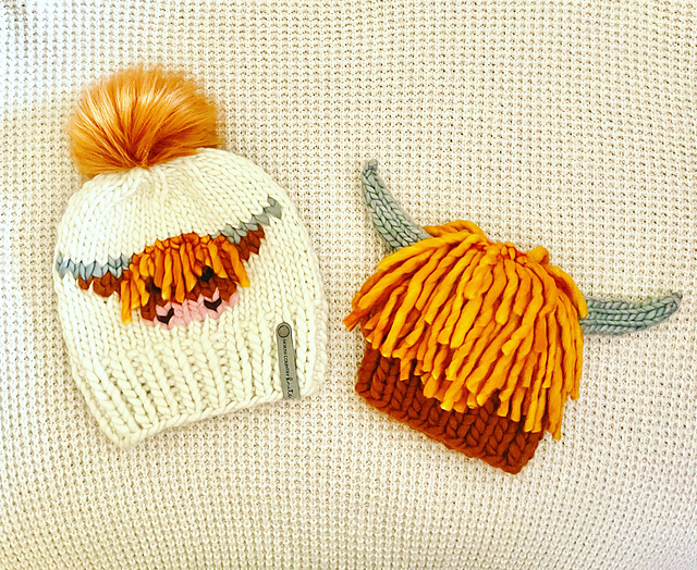 Highland Coo Hat Set